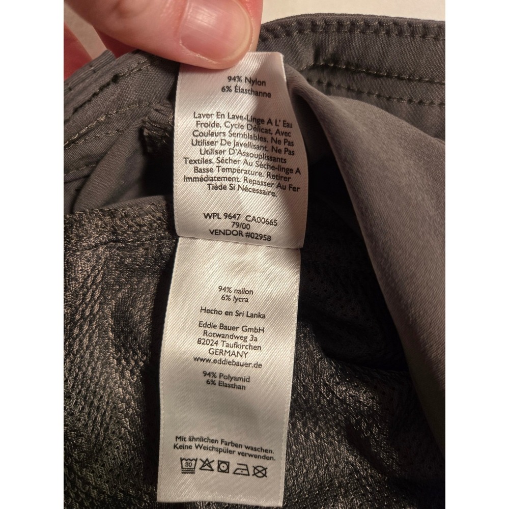 Eddie Bauer First Ascent Capri Pants Womens 8 Gray Hiking Cargo‎ Excellent - Picture 5 of 6